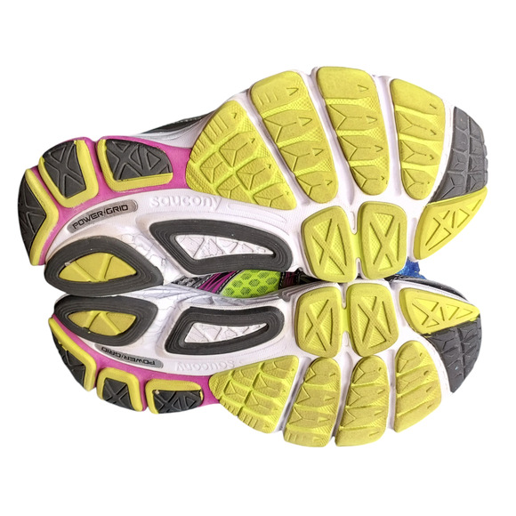 Saucony Progrid Omni 12 Womens Running Shoe Sneaker Gray Pink Purple Neon Sz 7.5 - Picture 9 of 10